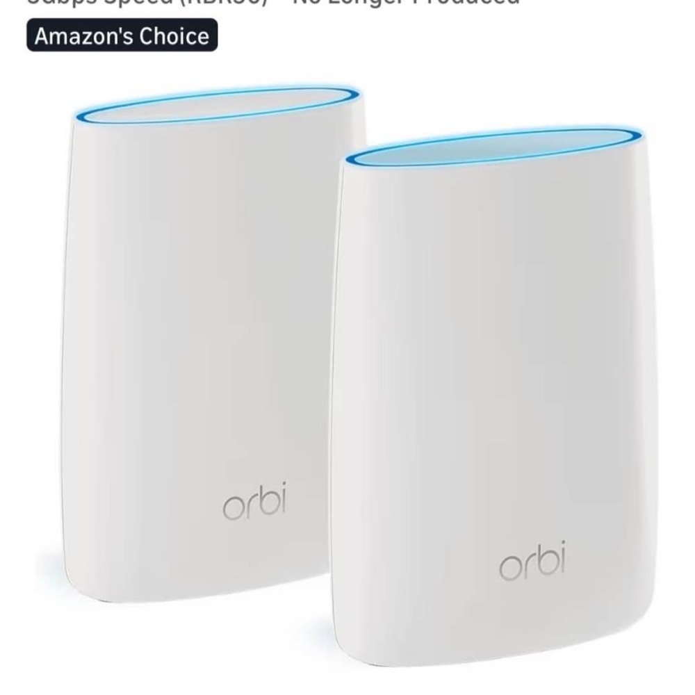 Netgear Orbi White and Blue Home Office WiFi System